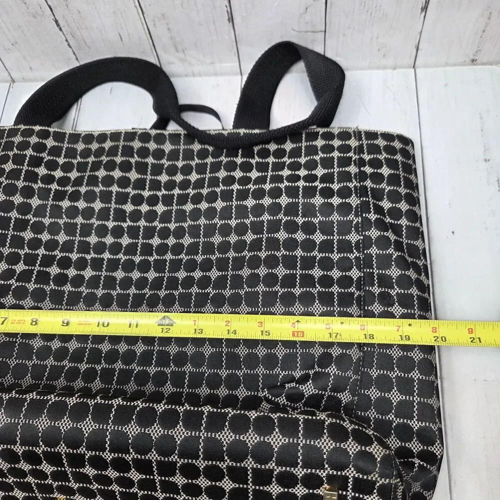 Kate Spade Large Baby Diaper Bag / Tote /Travel /Work Noel Print Black Ivory
